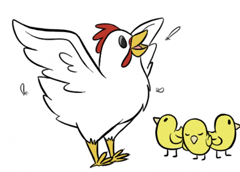Курица и цыплята
