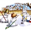 Как снеговики играли в хоккей